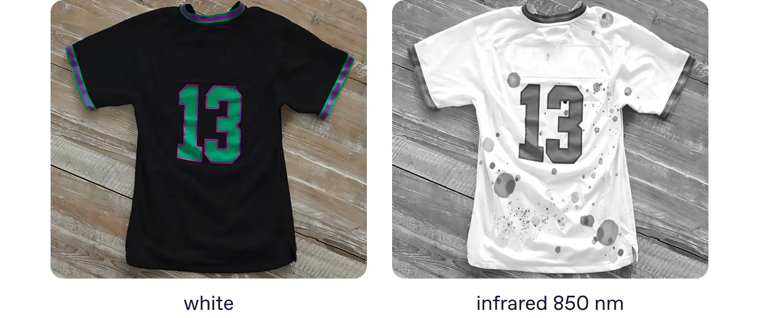 Hidden blood traces in the infrared light